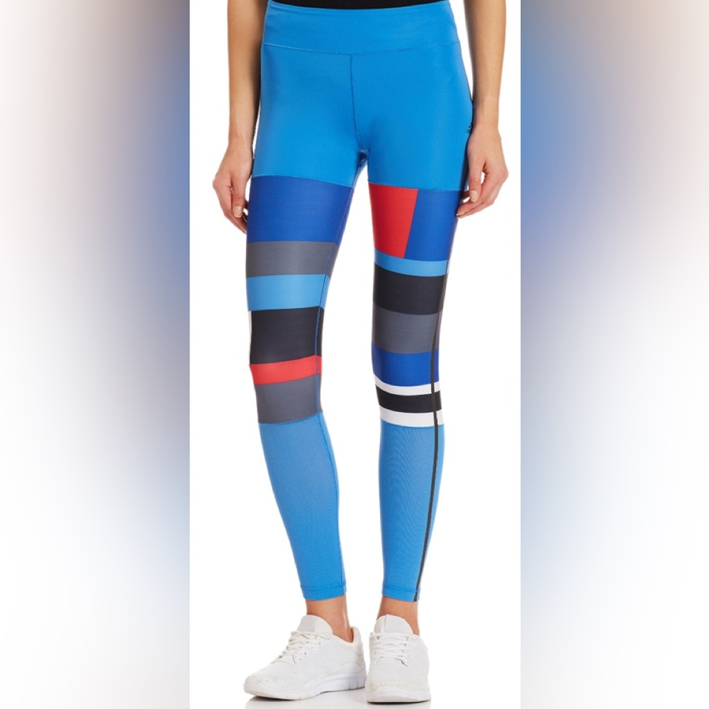 NWT RARE Adidas Colorblock Women's Leggings size xs 4 6 blue red navy black